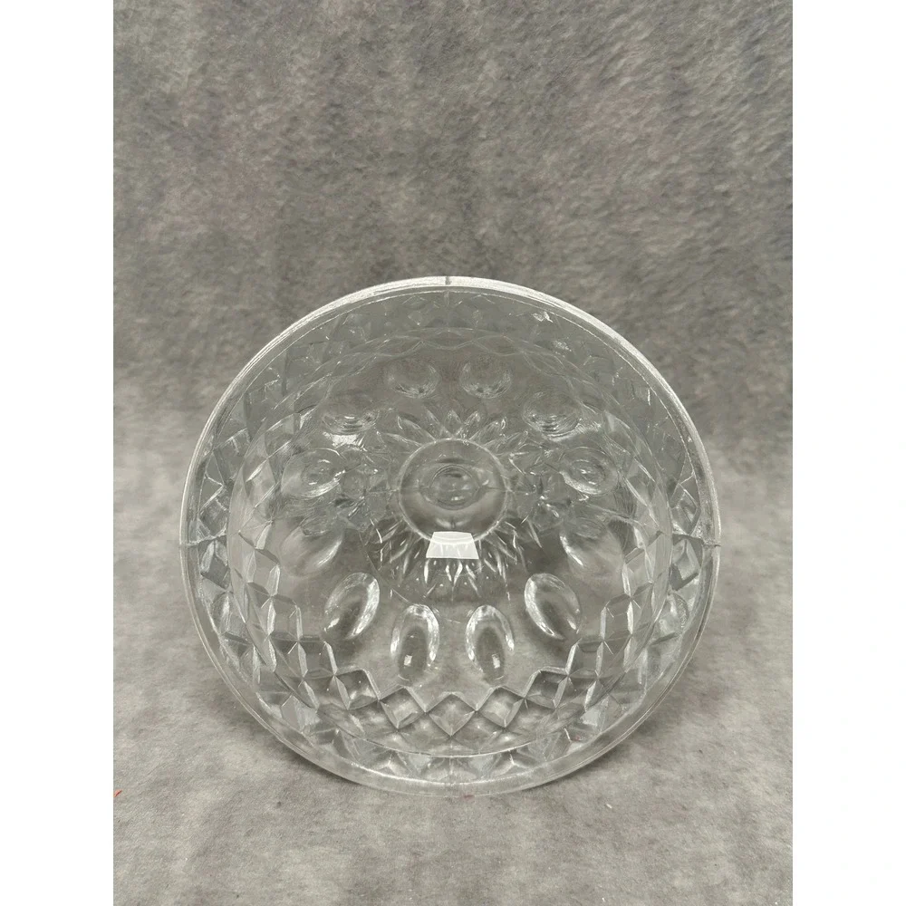 Unbranded Double Arm Candelabra Taper Candle Holder Clear‎ Pressed Glass